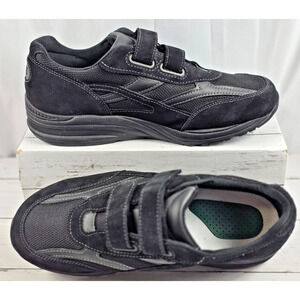 SAS Soft Step TriPad Comfort Black Suede Hook/Loop Dual Strap Men's Size 12WW